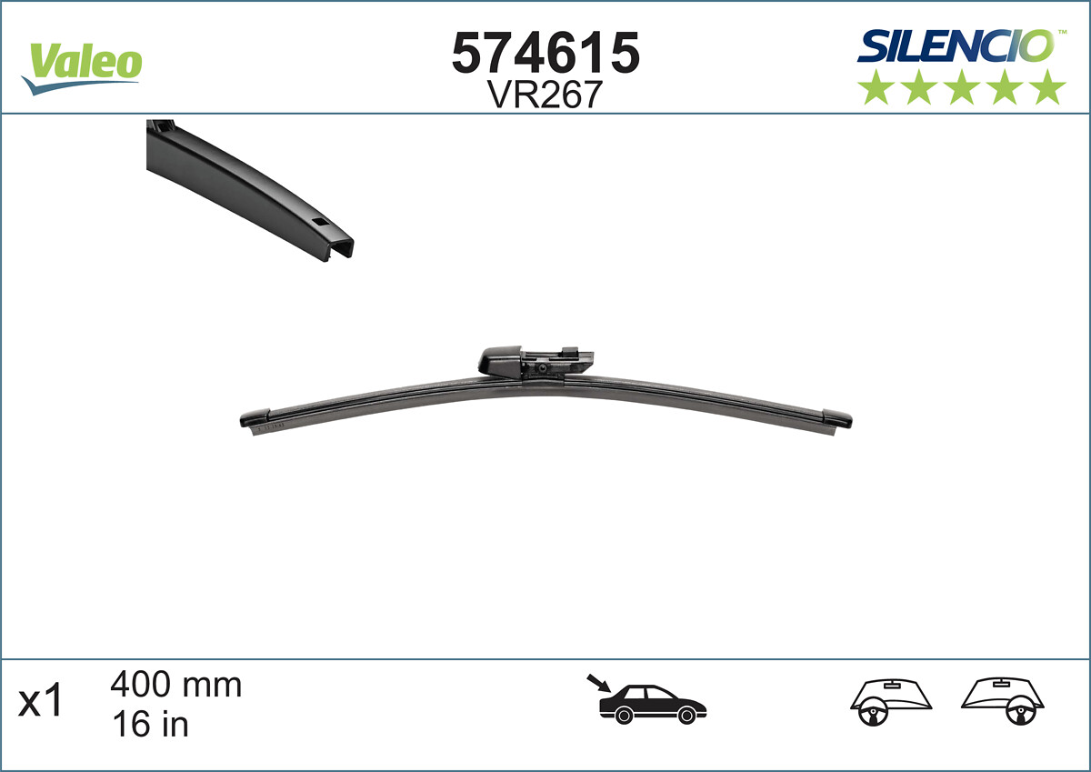 VALEO 1001322455 574615 - Ablaktörlő lapát